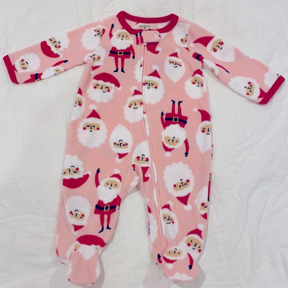 Carters Infant Girl Christmas Holiday One-piece Pajamas - Picture 2 of 10
